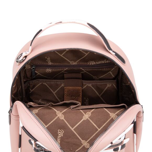 Wrangler Cow Print Pink Backpack With Coin Pouch *NEW in Package* - Picture 5 of 6